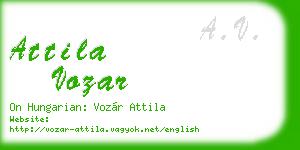 attila vozar business card
